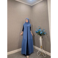 LOKAL IS Instant hijab lovita zipper plain local brand lovita vest/ instant hijab/ instant hijab/