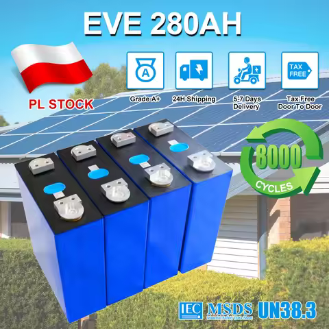 Poland Stock Grade A+ EVE280K 24V 48V 96V Lifepo4 Battery Pack Rechargeable Batteries Tax Free Home 