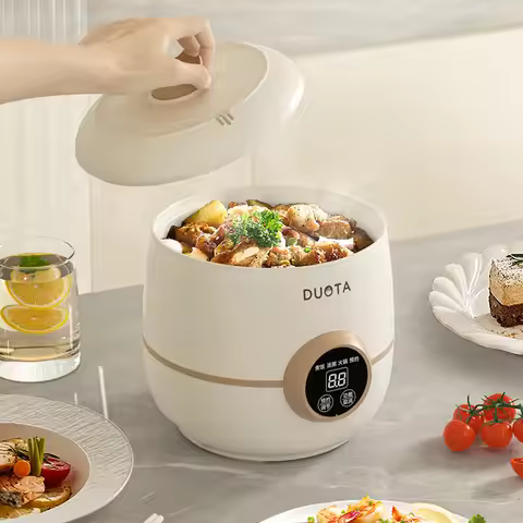 300W 2L Small Rice Cooker 3 in 1 Dormitory Multifunctional Electric Cooker Portable Household Stew P