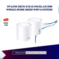 TP-LINK DECO X10 (2-PACK) AX1500 WHOLE HOME MESH WIFI 6 SYSTEM
