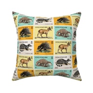 方形棉麻咕𠱸套: 香港野生動物郵票 / 原創手繪作品