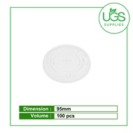 FPC Pet Plastic Flat Lid 95mm or 98mm | Durable | Break Resistant | Clear | Shape