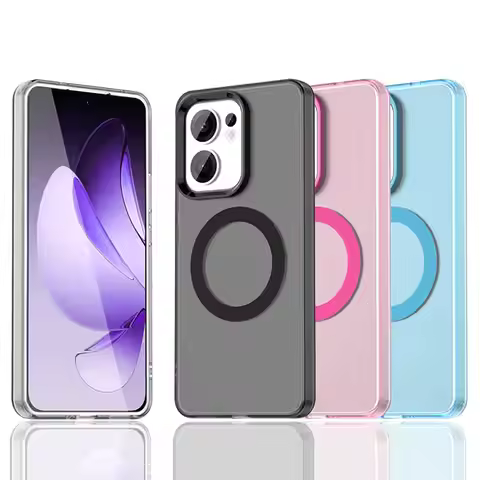 Magnetic Wireless Charging Case For OPPO Reno 13F 13FS 13 Pro Reno13 F FS 5G Cover Candy Colors Tran