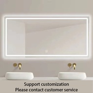 Rectangular lighting mirror luminous intelligent touch mirror LED bathroom mirror dressing table mir