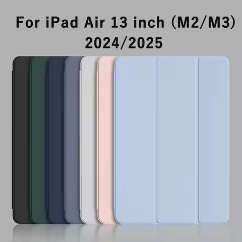 Tri-fold Flip Case For iPad Air 13 inch 2024 2025 (M2/M3) A2899/A2900/A3269/A3271 Magnetic Stand PU 