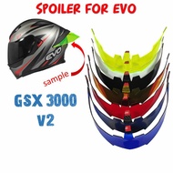 Helmet Spoiler for Evo Helmets. (Universal type or Acrylic)