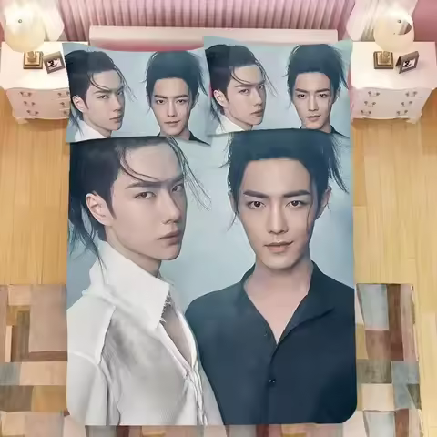The Untamed Xiao Zhan Wang Yibo TV Drama Stills Double 3PC Bedding Set Bo Jun Yi Xiao Poster Single