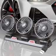 【Malaysia shipped in 24hours】F4310 3-head Car Fan Vehicles Usb/12v/24v Cooling Fan 2 Level Adjustabl