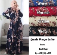 Gamis hyget bunga sultan