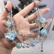 Cartoon Cartoon Mobile Phone Hanging Chain Heavy Industry Luxury Bow Chain Anti-Lost Pendant Decorat