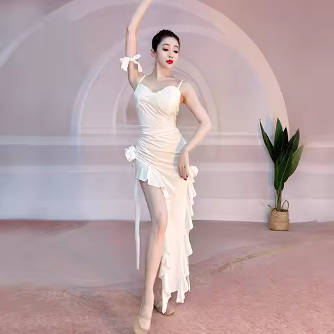 Adult Belly Dance suspenders Top Skirt Set Female Oriental Training Clothes Beginners Performance In
