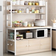 Kitchen Dish Rack Cabinets With Doors Multilayer Cupboards Microwave Ovens Storage Shelves rak dapur