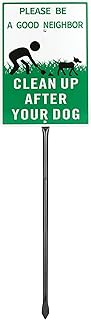 Thten Please Clean Up After Your Dog,Pick Up Your Dog Poop Signs, Dog Poop Sign,14" x 10" Yard Sign 