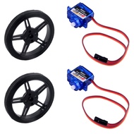 Feetech FS90R Micro Continuous Rotation Servo Analog Motor 360 Degree + RC Tire Wheel for Arduino Mi