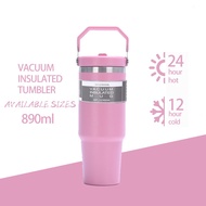 890ml Klein Bottle with Foldable Straw Thermos Mug Stainless Steel Hot and Cold Water Bottle