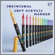 ENMY Individual Acrylic Marker Soft Tip Pen Refill Set Paint Drawing Colouring Painting Art