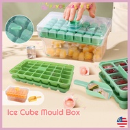 Payoe Double Layer Ice Cube Tray Silicone Ice Cube Maker With Cover Square Ice Mould Baby Food Maker