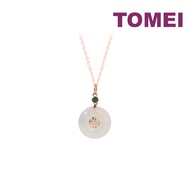 TOMEI Nephrite Series Necklace, Rose Gold 750