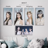 AESPA SAVAGE Wooden Poster Wall Decoration 10x20 cm Room Display Wall decor Walldecor Kpop Winter Ka