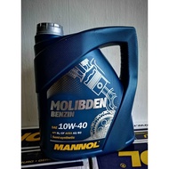 READY STOCK Minyak Hitam MANNOL MOLIBDEN Semi Synthetic SAE 10W40 (4Liter)