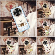 three-dimensional Cloth Patch Phone Case For Oukitel C59/C59Pro Cartoon Durable Full wrap Phone Pouc