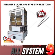 COD STAINLESS NEGOSYO STEAMER 3 LAYER GAS TYPE 3 LAYER GAS TYPE STEAMER BEST FOR SIOPAO / SIOMAI