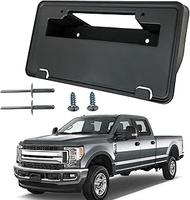 Front Bumper License Tag Plate Frame Bracket Holder Compatible with 2017 2018 2019 Ford F-250 F-350 
