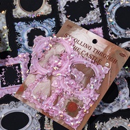Journamm10pcs/pack Palace Border Stickers Collage Junk Journal DIY Scrapbooking Decor Junk Journal A