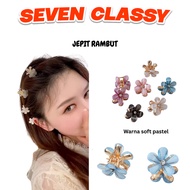 SC - H912 FLOWER-SHAPED HAIR CLIPS, 4 PCS, CUTE HAIR ACCESSORIES FRINGE-MODEL HAIR CLIPS