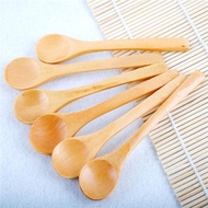 Sudu Kayu Buluh Sudu Madu Bamboo Wooden Spoon Kitchen Utensils for Dessert Honey Cooking Soup Teaspoon Kids Tableware