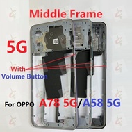 Back cover housing for OPPO A78 5G middle frame A58 5G CPH2483 CPH2495