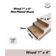 1" x 4" Solid Wood Yellow Meranti Grade A [ 6 - 8 FT ] / 1"x4" Kayu Solid Meranti Kuning Gred A Kayu