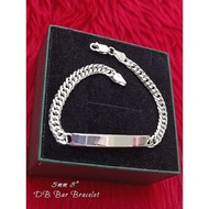 5mm DB bar bracelet with box 925 silver