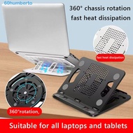 HUMBERTO Multifunctional Laptop Holder Foldable Tablet Stand Laptop Stand for Laptop Notebook Portable Desktop with Cooling Fan Notebook Accessories Tablet PC Stands Cooling Stand/Multicolor