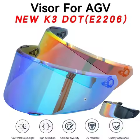 K3 DOT(E2206) Helmet Visor for NEW AGV K3 2023 2024 Motorcycle Helmet Lens Windshield Shield Goggles