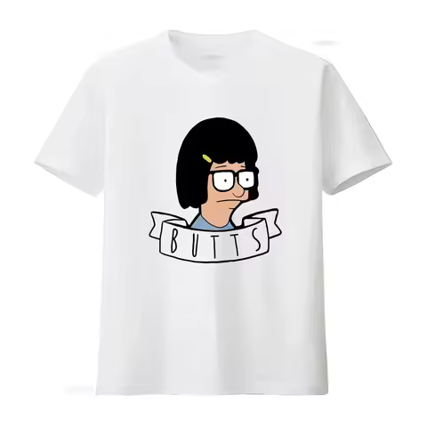 Bobs Burger Butts Tv Movie Poster T shirt GT7N Stylish Cartoon Print for Fans vintage Washed graphic