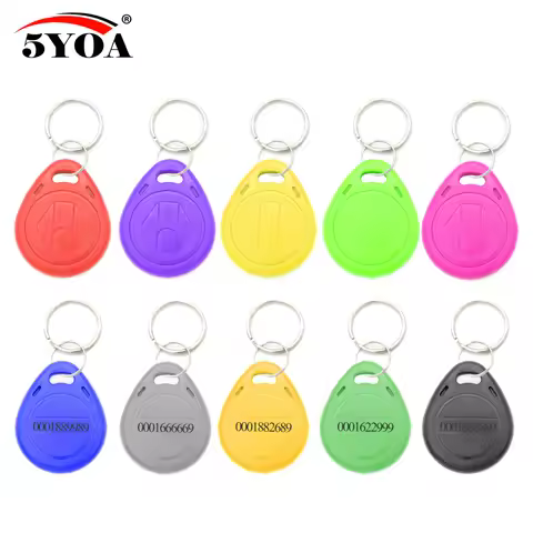 100pcs EM4100 TK4100 Read Only 125khz ID Keyfob RFID Tag Tags Access Control Card Porta Sticker Key 