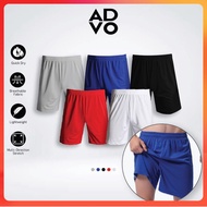 ADVO Microfiber Short Pant Seluar Pendek Lelaki Bola Sport Men Seluar Sukan Lelaki Short Pants Short