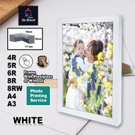 White Wood Frame 4R 5R 6R 8R 8RW A4 A3 Photo PVC Sheet Frame | Certificate Frame