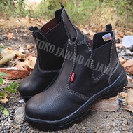 Sepatu Safety Semi Boot Elastis Slip On King Shoes Skn Ujung Besi Proyek Kantor Kitchen Anti Licin