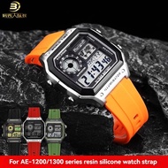 For Casio Watch AE1200 AE-1200 AE1300 SGW400 SGW-300 A158W A159W Silicone Rubber Watch Strap 18mm Sp
