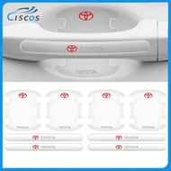 CisCos Car Door Handle Protector Transparent Anti Collision Auto Door Bowl Protector Door Handle Protector Car Accessories For Toyota Wish Sienta Yaris Altis Vios Corolla CHR Hiace Fortuner Harrier Commuter Hilux Revo Prius Alphard Camry Rush Vellfire