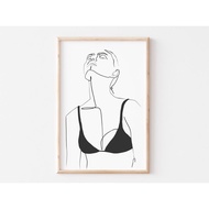 Tranh treo tường | Line art-Female line art print Fashion print female line art 39 tranh canvas giá