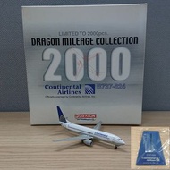 1:400 Continental Airlines B737-824 DRAGON MILEAGE COLLECTION Limited to 2000pcs 威龍收藏系列限量2000架 美國大陸航空 波音 B737-824 飛機模型