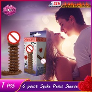 Brown Robust G Spot Spike Penis Sleeve with Bolitas for Men 78 inches  Spike G point Cock Condom