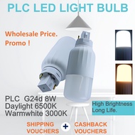 (In Stock)Plc Bulb LED Light Lamp G24d Base Bulbs Daylight 6500k Warmwhite 3000K 8Watt For Downlight