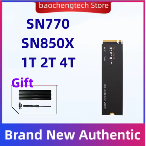 SN770 SN850X Internal 1TB 2TB 4TB NVMe M.2 2280 PCIe 4.0 X4 Drive Solid State Disk for PWestern Digi