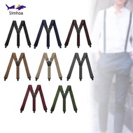 [Simhoa] Men's Suspenders with Side Clip, Trucker Suspenders, Y-Back Suspenders for Men