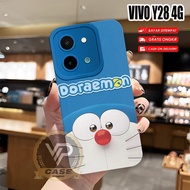 Latest Vivo Y28 4G Softcase 2024 Flexible Rubber Material DORAEMON Motif (BK165) Vivo Y28 4G 2024 Y0