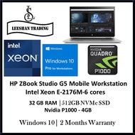 HP ZBook Studio G5 Mobile Workstation Intel Xeon E-2176M 6 Cores 16GB RAM / 512GB NVme SSD / Win10 P